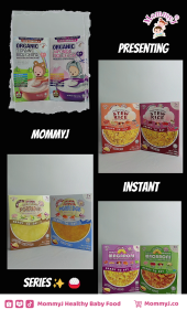 MommyJ/Mommy J Organic 3 Grains/Japonica Rice Cereal / Instant Porridge Salmon Pumpkin Chicken Cauliflower 铁强化婴儿米粉宝宝有机纯迷糊 有机蓬莱米糊/有机3谷米糊宝宝鸡肉花椰菜营养即食粥宝宝三文鱼南瓜营养即食粥