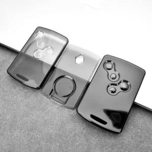 Transparent Key Case for Renault Megan 3 Laguna Fluence NEMA Clio 4 Captur Zoe Card 4Button Key Cover Remote Protection Keychain