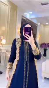 Abaya Terbaru Lebaran 2024/Abaya arabian hitam/Abaya turkey hitam MLXLXXL Mewah/Gamis Lebaran kekinian-AmirahStore21