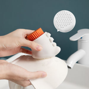 Portable Mini Silicone Laundry Brush for Clothes Underwear Socks Shoes Soft Bristle Travel Childrens Home Cleaning Tool