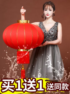 โคมไฟแดงขนาดใหญ่ ปี 2026 ปักกิ่ง วันตรุษจีน ที่ประตูบ้าน ตกแต่งบรรยากาศ ป้องกันน้ำ โคมไฟ LED กระดาษแข็ง