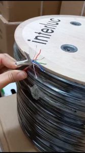 Kabel LAN FTP CAT5e Outdoor Double Jacket Interluc Hitam 1 Roll 305 Meter