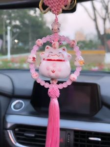 Hàng sẵn Móc Khóa Mèo May Mắn Dây Tua Rua Đỏ Đón Tài Lộc Bình An Móc Khóa Oto Móc Khóa Balo Túi Xách