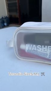 Waterproof TPU Cosmetic Bag Makeup Bag Travel Transparent Storage Bath Bag Portable Wash Bag Toilet Pouch Beg Make Up