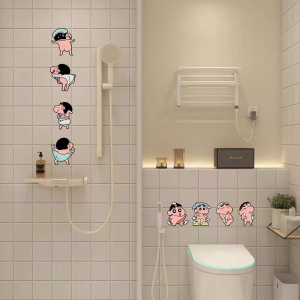 Bức Tranh Tường Hoạt Hình Crayon Shinchan Chống Thấm Nước Cho Phòng Tắm Phòng Vệ Sinh Gạch Men Trang Trí Nhà Cửa