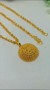 Liontin Asesoris Perhiasan Wanita Lapis Emas Berlafadz Terbaru Impor Premium 24K gold