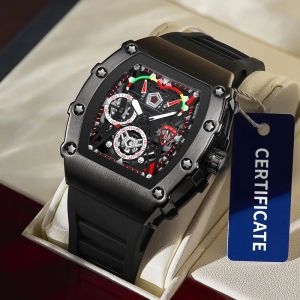 Fashion Men Watch Waterproof Night Light Calendar Wine Bucket Silicone Strap Quartz Watch MenS Watches