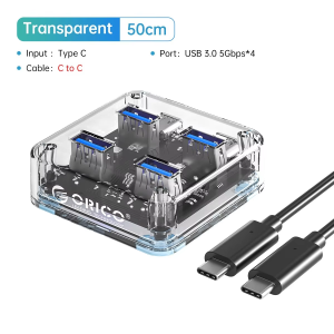 ORICO | ORICO Multi 4 Port USB 3.2 Hub Splitter 10Gbps USB A Type C Slot Docking Station Multiple USB3.0 Adapter Extender for Laptop PC