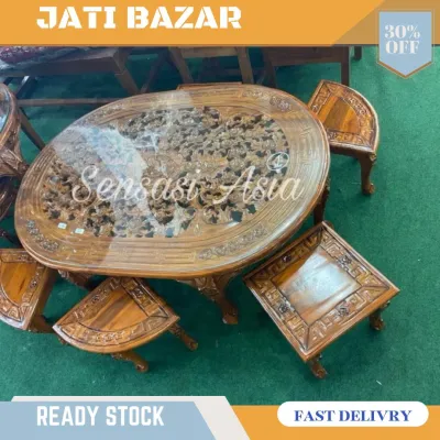 MEJA JATI JEPUN OSHIN JAPANESE DINNING TABLE JATI Teak Wood Japanese Table