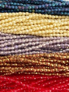 Czech Beads 2mm Fire-Burned Diamond-Cut Date-Shape Beads 10pcs DIY Handmade Stringing Material Loose Beads Accessories