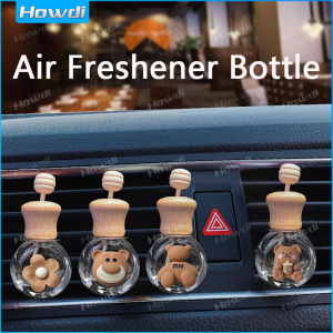 【Howdi Car Outlets】【Empty Bottle】Cute Car Air Freshener Bottle Perfume Clip Air Vent Outlet Diffuser（No perfume)
