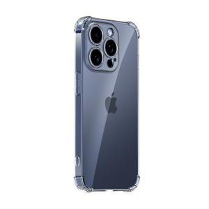 HENYOU | Ốp lưng silicon chống rơi cho Apple iPhone 15 Pro Max trong suốt bảo vệ toàn bộ ống kính có túi khí bao da cho nam và nữ