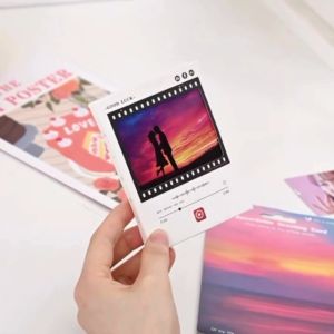 Thiệp âm thanh cassette có khay đựng hình và lời chúc làm quà sinh nhật/ valentine có thể thay pin