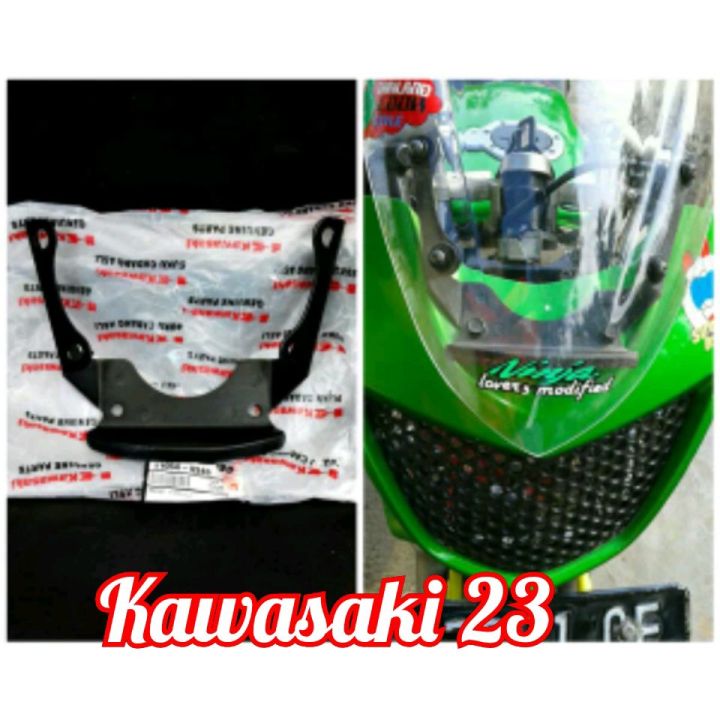 Breket bracket dudukan visor windshield ninja R SS Original