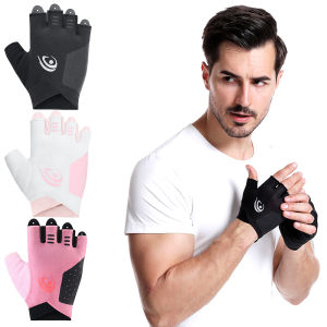 1Pair Workout Gloves for Women MenWeight Lifting Gloves Anti-Slip Padded PalmLight Weight Fingerless Powerlifting Fingerless Gym Gloves for ExerciseFitnessTrainingCycling