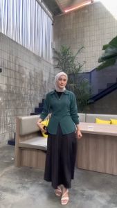 Rok Audy Wanita Panjang Yoon Skirt Scuba Korean Loose Maxi Cewek Basic