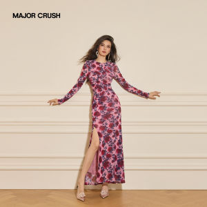 French Elegant Floral Slim Fit A-Line Dress