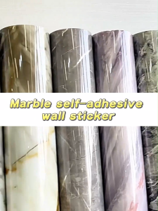GAA Heatproof Tinfoil Thickened Marble Wallpaper Waterproof Oil Proof Sticker Kitchen Self-adhesive