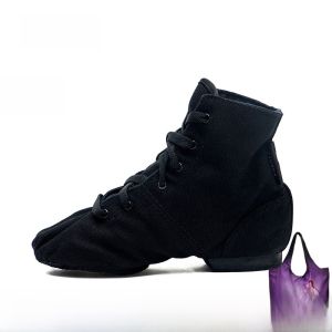 Sansha France Sansha Genuine Goods Jazz Dance Boots Knee High Shoelace Canvas Noodle Bottom Yoga Modern Dance Shoe