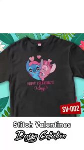 Family Couple Barkada Valentines Stitch Design Perfect Gift High quality T-shirt