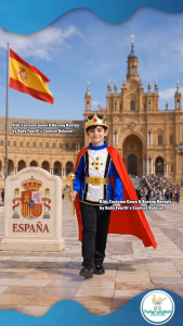 United Nation Spain Spanish King Royal Terno Costume with Cape for Kids National Attire for UN Event