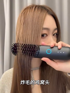 Tymo Wireless Straightening Comb Negative Ion Straight hair comb HC120 hair straightener Portable Hairdressing Comb Electric Comb Clip Anti scalding gift Negative Ion Hair Care outdoor Hair Straightener Styler Curly travelling