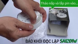 [HCM]Thiết Bị Báo Cháy Báo Khói SA1201W độc lập không dây - dùng pin 9V