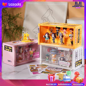 กล่องคอนเทนเนอร์มีไฟ ตู้คอนเทนเนอร์ฟิกเกอร์ สำหรับคอนเทนเนอร์โมเดลมีไฟ กล่องโมเดล กล่องอะคริลิคใส กล่องอะคริลิค กล่องโมเดลสี กล่องใส่ของ พร้อมไฟ LED Acrylic Model Container Box