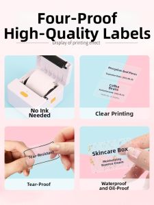DTPrinter | Portable Waterproof Self-Adhesive 3-Resistant Heat-Sensitive Transparent Label Paper
