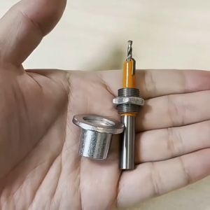 5PCS/Set 10MM Diameter (2.8+3.0+3.2+3.5+4.0)mm Countersink Drill Bit Limiter Carbide Depth Adjustable Round Shank Woodworkers Hole Opener