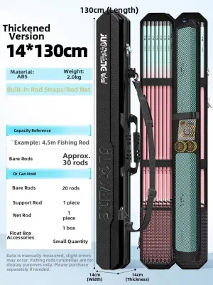 JUQINWANG | Hard Shell Large Capacity Lightweight Waterproof Fishing Rod Bag