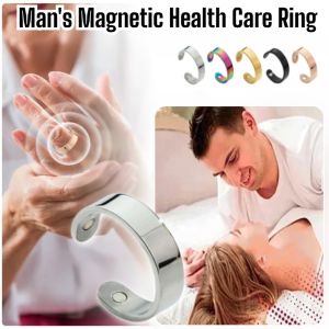 Mans Ring Open Adjustable Ring Male Magnetic Therap Health Care Ring Lucky Ring Gift