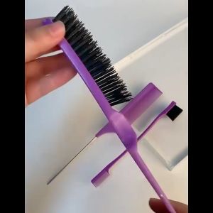 Hair Styling Comb Set Teasing Hair Brush Triple Teasing Comb  Edge Brush Bristle Hair Brush Rat Tail Comb Hair Brush Curly Hair Brush Pin Rat Tail Carbon Fiber Heat Resistant Teasing Combs With Stainless Steel Pintail Perfect Addition To Your Hair Care