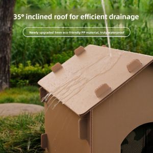 New Outdoor Foldable Cat Shelter Waterproof Cold Proof Warm Pet House for Stray Cats Dog House Winter Cat Nest Pet Supplies