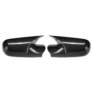 For Renault Megane 2 MK2 2002-2009 Glossy Black Carbon Fiber Car Side Wing Rearview Mirror Cover Car exterior parts