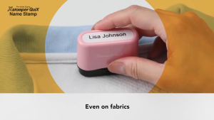 Customised Name Stamp Chop for Kids - Waterresistant -Use on Paper Fabric Plastic Metal ShoesWood - With Refillable Ink