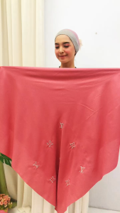 HIJAB SEGI EMPAT SYARI 130 X130 CM / KERUDUNG SYARI BORDIR TERBARU