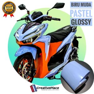 sticker skotlet biru muda pastel glossy premium / scotlite blue pastel glossy premium