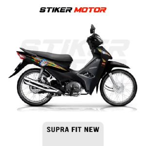 FNS05 STRIPING SUPRA FIT NEW STIKER VARIASI DECAL HONDA WAVE 100 DORAEMON STICKER THAILOOK STYLE RAINBOW COLOR