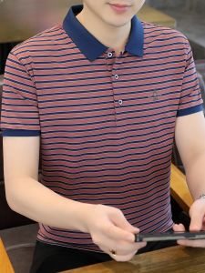 HENGYUANXIANG | Áo thun polo tay ngắn thường ngày cho nam mùa hè cổ polo tay lửng vải cotton polyester thoáng khí thoải mái phong cách công sở