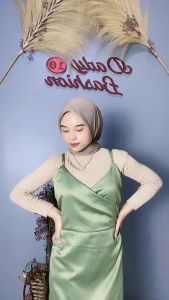 LONG DRES SATIN KIMONO / DRES WANITA TERHITS / DRES PANJANG KEKINIAN / GAUN ULANG TAHUN / GAUN PESTA