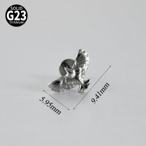 1PC ASTM F136 Titanium Labret Animal Flat Back Earring Lobe Helix Tragus Cartilage Ear Studs Piercing Jewelry