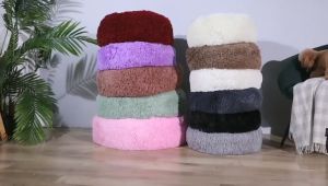 Pet Round Bed Kennel Cat Bed Winter Warm Plush Super Soft Pet Bed Puppy Kitty Mat Shih Tzu