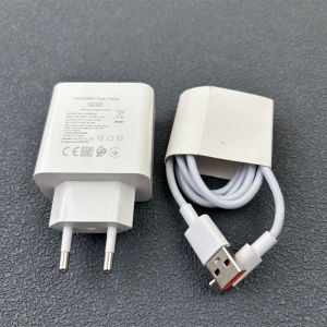 HUAWEI | Huawei 66W EU Dual Ports Super Charge Plug Switching Power Adapter for Pura 70 Ultra P60 P50 P40 Mate 50 Pro 6A USB C/PD Cable