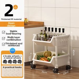 youqin | Multi-functional Floor-standing Kitchen Storage Rack