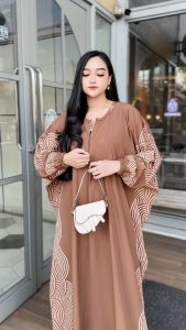 Kaftan Gamis Size Jumbo Motif Terbaru Bahan Rayon Premium Kaftan Jumbo Motif Mewah Dan Elegan Busui Trendy Dan Elegan