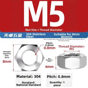TIANZHUOJINSHU | 316 Stainless Steel Blackened Hexagon Screw