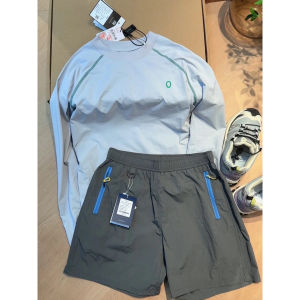 Quần Short Nam Mùa Hè Mỏng Màu Xám Nhanh Khô Khi Leo Núi Thể Thao Mỹ Quần Dài Đến Đầu Gối Rộng Rãi Cạp Vừa