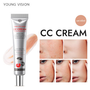 45ml Color Correcting CC Cream Concealer - Waterproof Anti-Sweat Lasting Makeup Foundation for Women Natural Cover Cosmetics