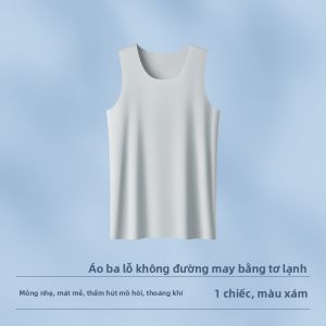 Áo ba lỗ MiiOW vải lụa băng thể thao không đường may nhanh khô.